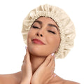 Reusable Shower Cap for Women, Stylish Large Waterproof Shower Bonnet Washable by Edoneery