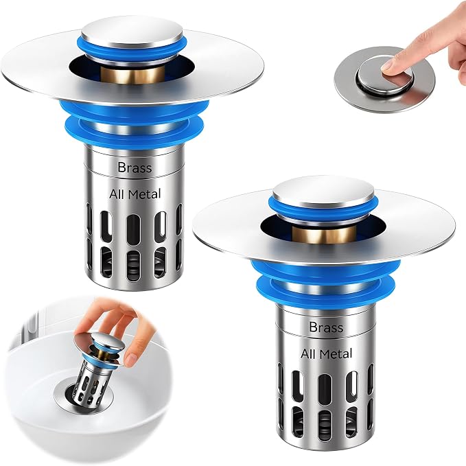 Universal Bathroom Sink Stopper Replacement, Pop Up Sink Drain Strainer Hair by Unknown
