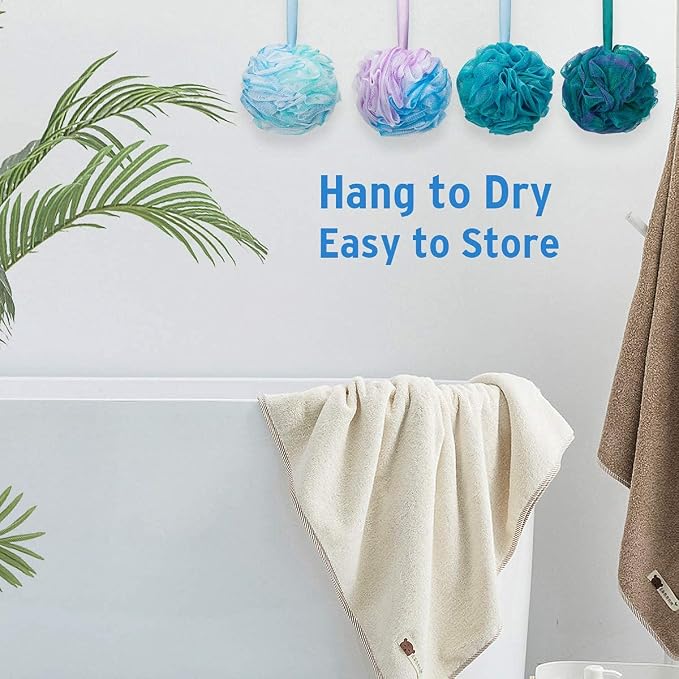 Bath Shower Loofah Sponge 60g Bath Mesh Pouf Shower Ball Body Scrubber - Image 5