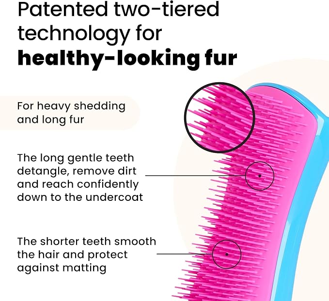 Pet Teezer De-Shedding Dog Brush by Tangle Teezer, Dog Grooming Tool - Image 2