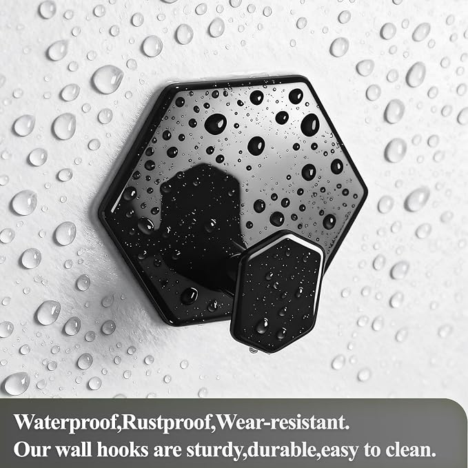 Tindbea Adhesive Towel Hooks Heavy Duty Wall Hooks Waterproof Stainless Steel - Image 6