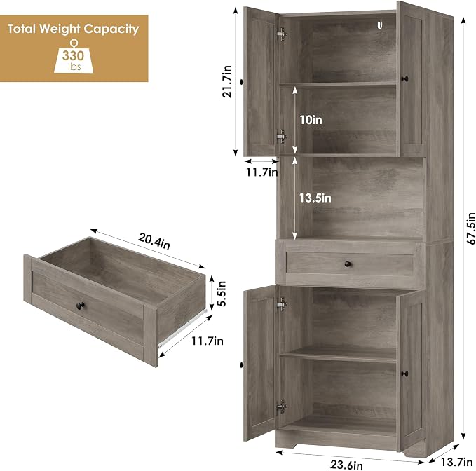 Tall Bathroom Storage Cabinets - Image 3