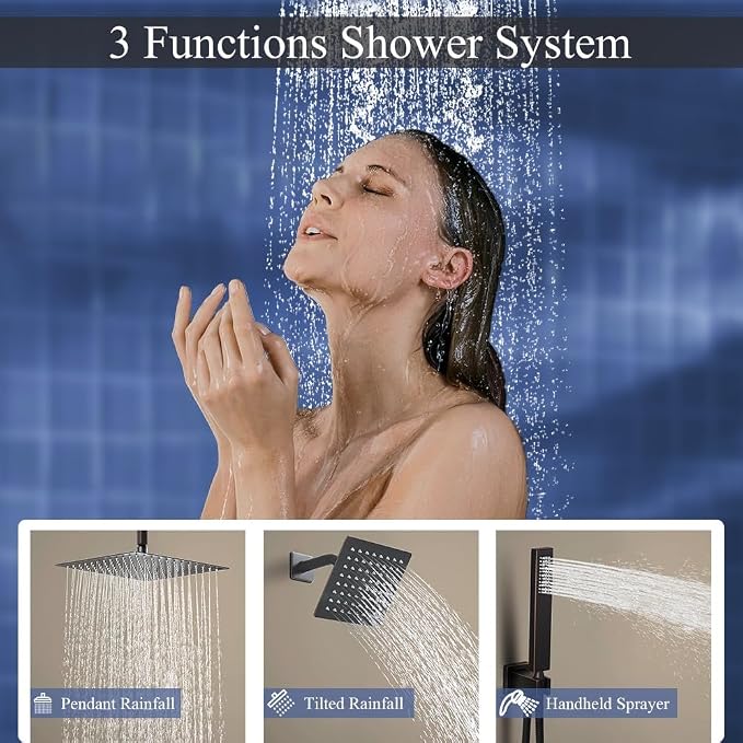 Shower Faucet Set Oil Rubbed Bronze Shower System, Knob Switch Diverter Shower - Image 3