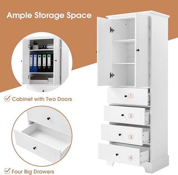 Tall Narrow Storage Cabinet - Image 4