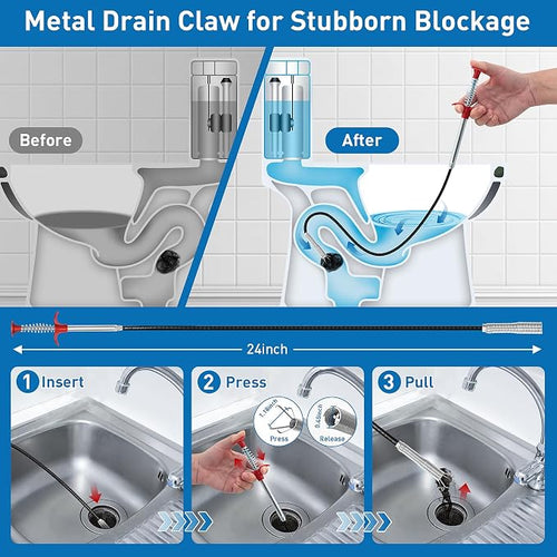 12 Pack Drain Clog Remover Kit - Image 2