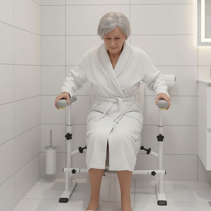 KMINA Toilet Safety Rails for Seniors, Heavy Duty Frame - Image 7