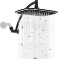 Rain Shower Head with 12" Shower Head Extension Arm, Metal Shower Arm Extender by iFealClear