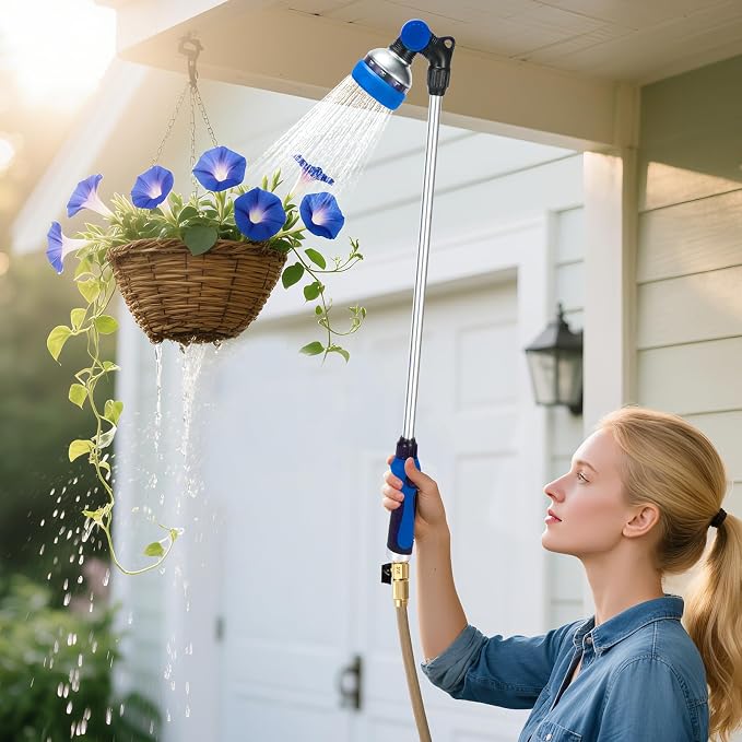 Watering Wand for Garden Hose, 30 Inch, 10 Spray Patterns, Thumb Control Garden - Image 7