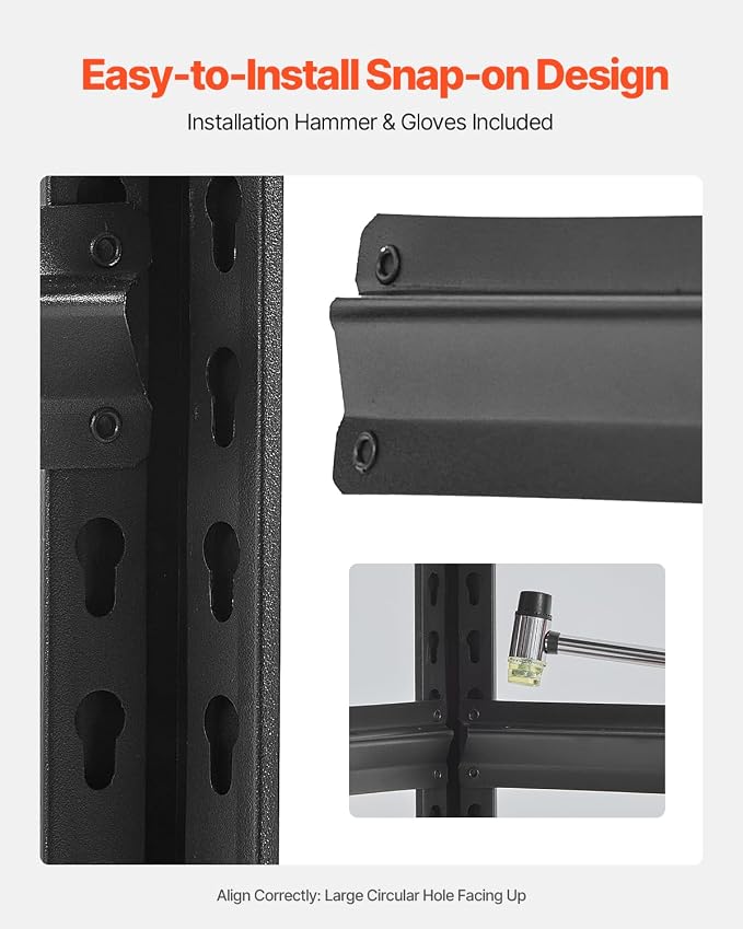 VEVOR Storage Shelves, 2400 lbs, 4 Tier Garage Storage Shelving - Image 7