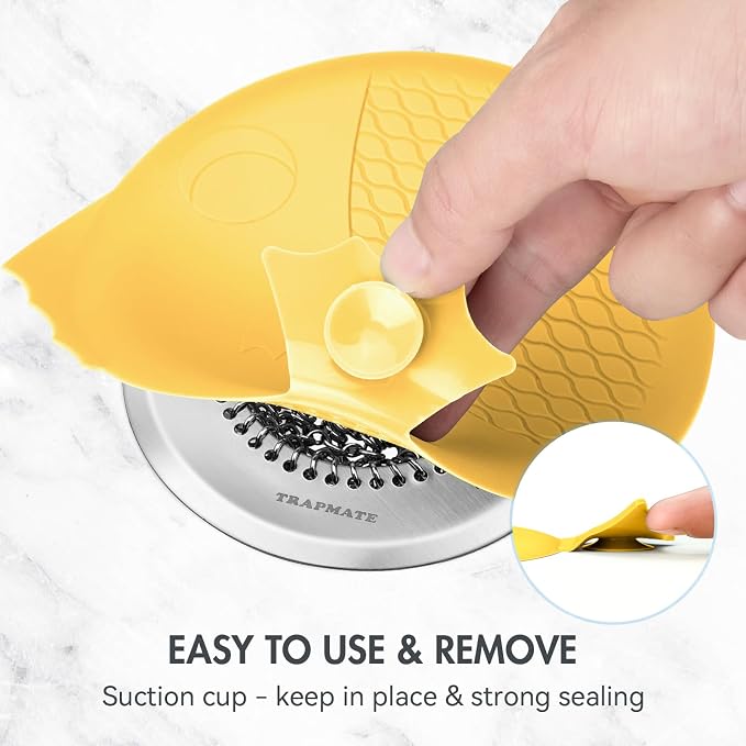 TRAPMATE Bathtub Drain Stopper/Protector/Hair Catcher Shower Drain/Easy Clean - Image 2