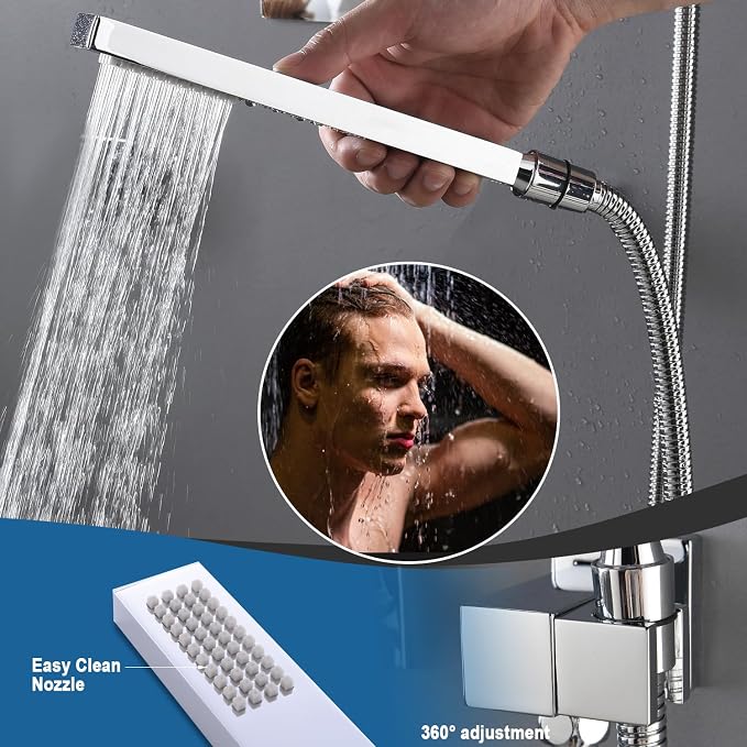 Enga Thermostatic Dual Shower System, All Functions Use Together & Volume - Image 8