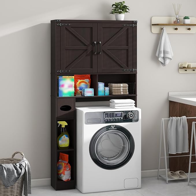 Vabches Over The Toilet Storage Cabinet, Farmhouse Storage Cabinet Over Toilet - Image 5
