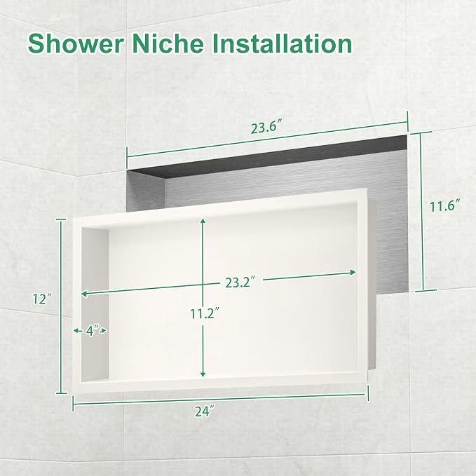 SaniteModar Shower Niche, Stainless Steel Niche - Image 2