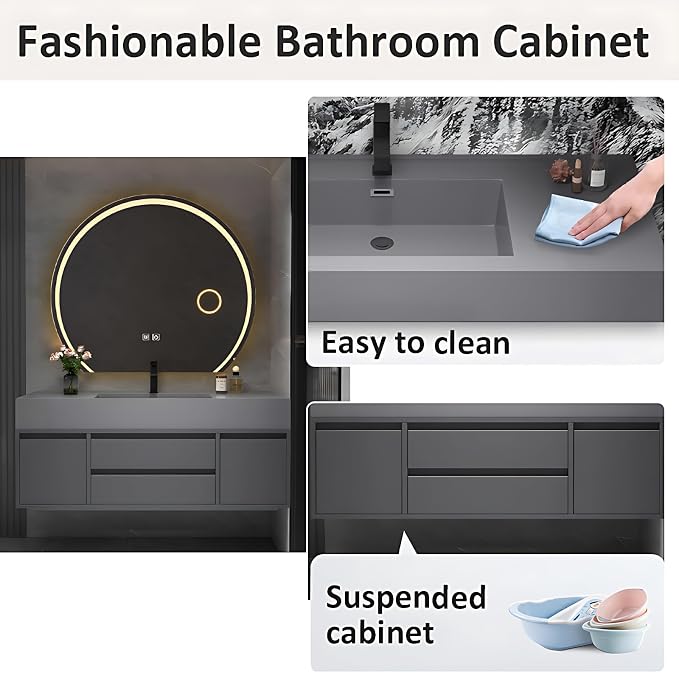 88IN Bathroom Vanity with Sink - Image 7