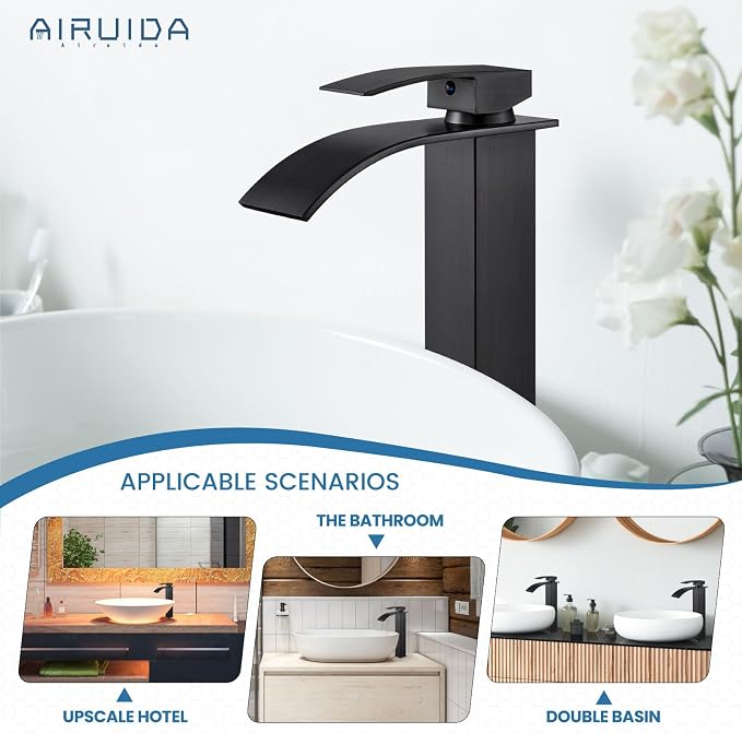 Airuida Tall Vessel Sink Faucet Oil Rubbed Bronze, Single Handle Single Hole - Image 5