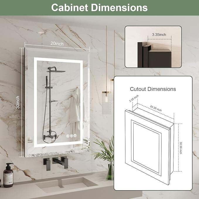 Medicine Cabinet, LED Mirror Cabinet - Image 2