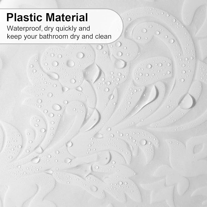 PEVA Shower Curtain, 72 x 72 Water Repellent Premium Bathroom Shower Curtain - Image 5
