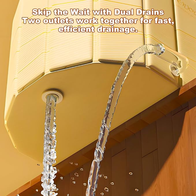 Portable Bathtub for Adult 47" Large Collapsible Cold Plunge Bathtub Foldable - Image 7