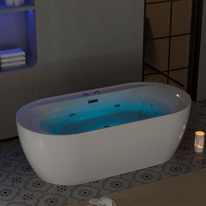 GarveeLife Freestanding Bathtub Tub71×35×23 inch Acrylic Massage Tub - Image 6