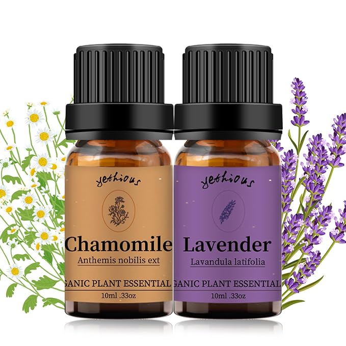 yethious Chamomile Lavender Essential Oil Set Pure Chamomile Lavender by yethious