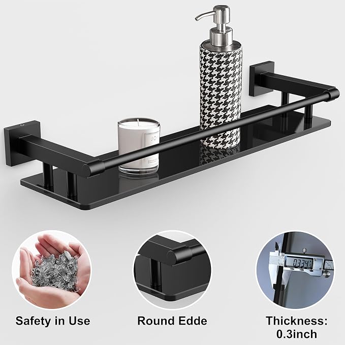 Glass Shelf for Bathroom 20 Inch Bathroom Shelves - Image 6