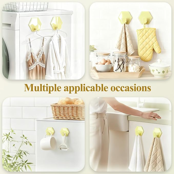 Tindbea Adhesive Towel Hooks Heavy Duty Wall Hooks Waterproof Stainless Steel - Image 4