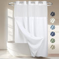River Dream Heavyweight No Hooks Required Dotted Waffle Weave Shower Curtain - by RiverDream