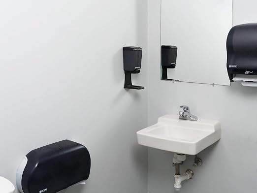 San Jamar Classic Plastic Manual Soap Dispenser, Hand Sanitizer Dispenser - Image 4