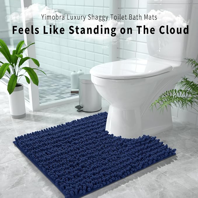 Yimobra Toilet Rug U Shaped Washable 24x20 Inch - Image 6
