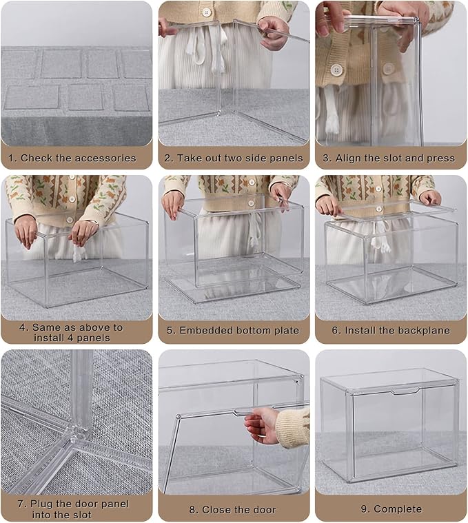 Clear Stackable Plastic Storage Bins - Image 7