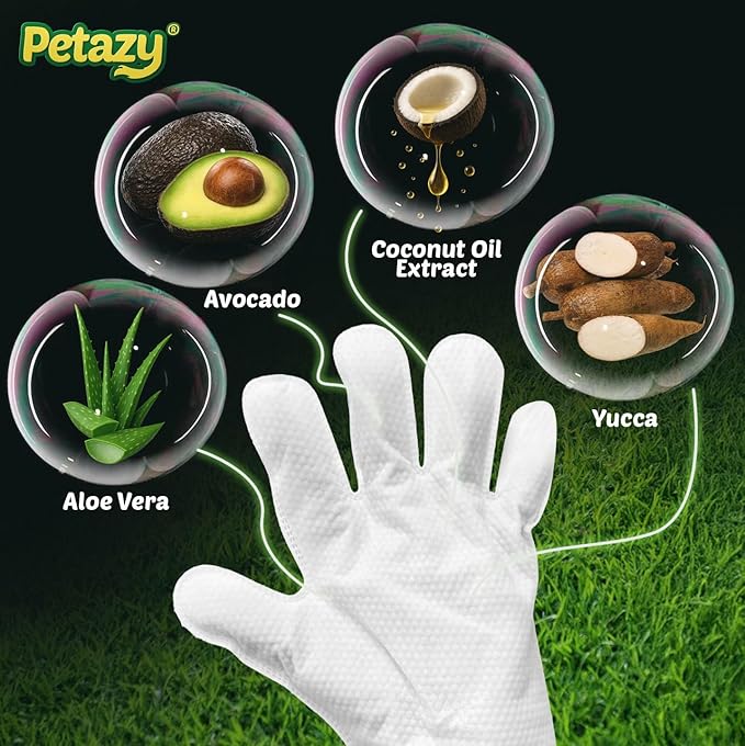 Pet Glove Wipes for Dogs & Cats – 25 Pack | Hypoallergenic, No Rinse, Extra - Image 3