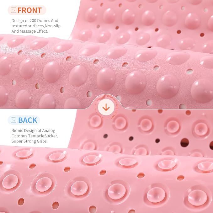 Anti-Slip Bathtub Shower mat, 39.3×15.7 inch（Approximately 100 × 40cm） Soft - Image 3