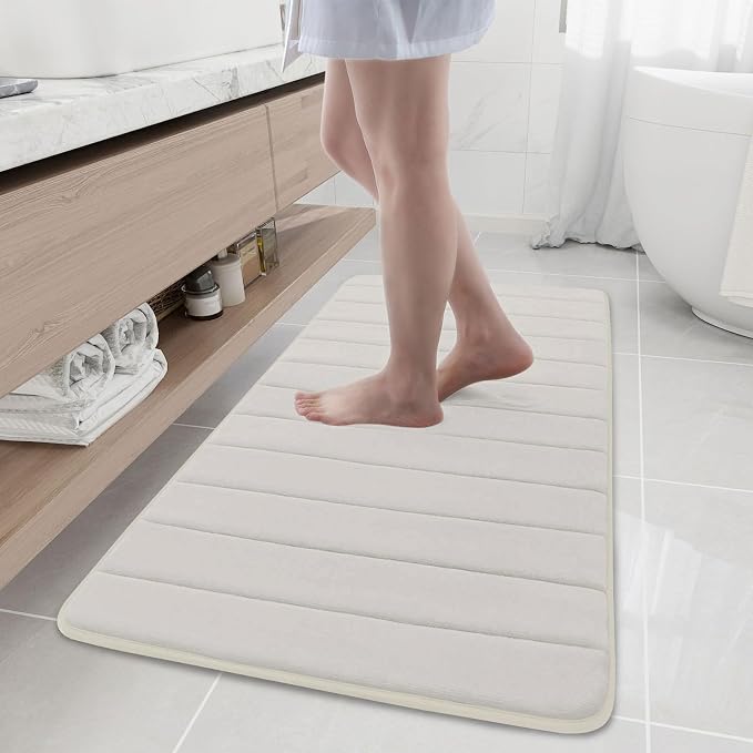 Buganda Memory Foam Bath Mat, Ultra Soft and Non-Slip Bathroom Rugs, Water by Buganda