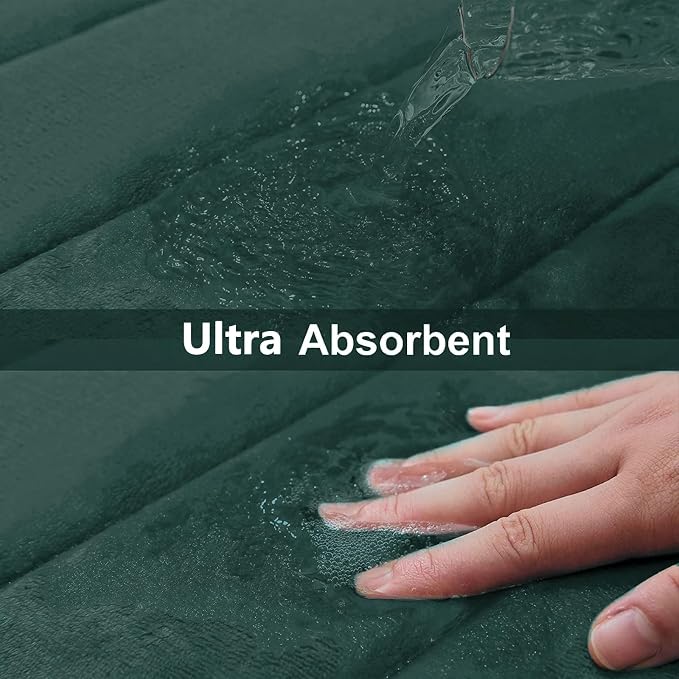 Buganda Memory Foam Bath Mat, Ultra Soft and Non-Slip Bathroom Rugs, Water - Image 4