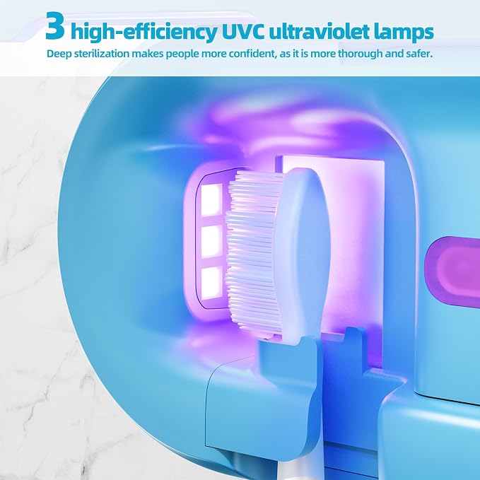 Toothbrush sanitizer, Heating-Drying, UV Toothbrush Holder, 2 Independent - Image 5