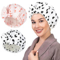 2Pcs Shower Caps for Women Shower Cap Reusable Waterproof Hair Cap for Shower by Luvruitaky
