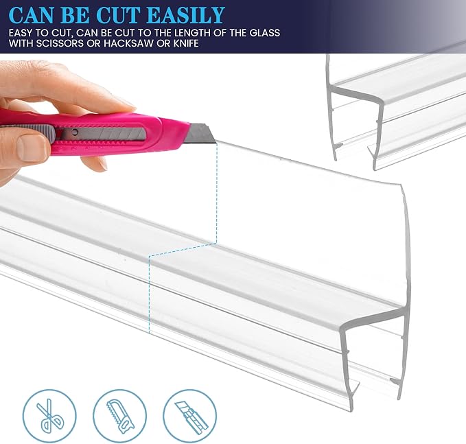 Bathroom Shower Door Seal Strip, PVC Transparent Shower Door Seal Strip - Image 3