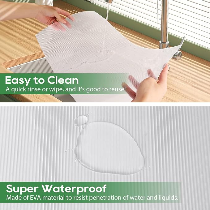 Anoak Shelf Liner, 14 Inches x 20 FT Non-Slip Cabinet Liner, Washable - Image 3