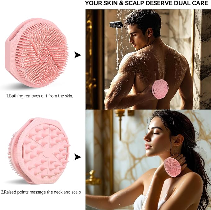 OTHIX Dual-Sided Silicone Body Scrubber -Silicone Loofah 2 in 1 Body Scrubber - Image 2