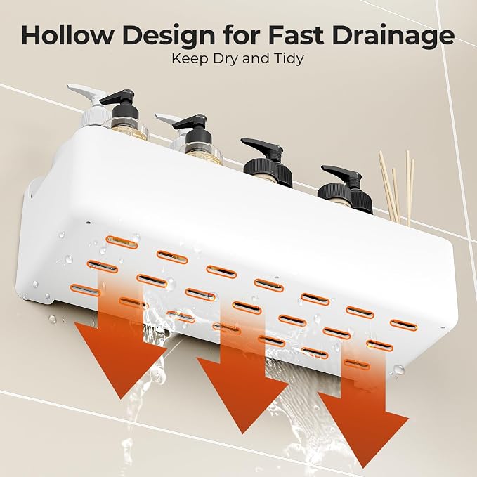 Orimade Shower Caddy 3-Pack, No-Drill Adhesive Shelves - Image 4