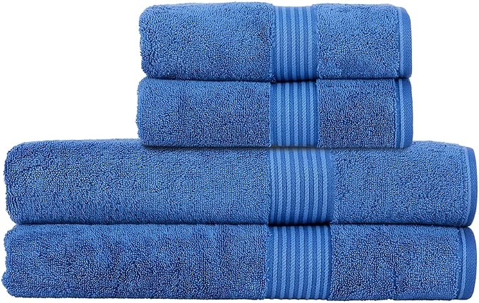 Christy Supreme Hygro 4 Piece Towel Set | Deep sea | 100% Luxury Supima Cotton by Christy