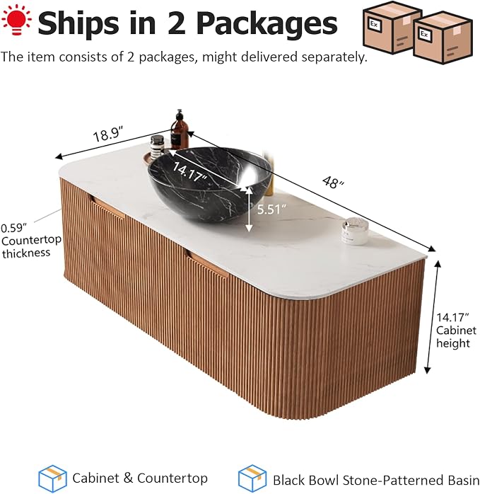 48" Floating Bathroom Vanity - Image 2