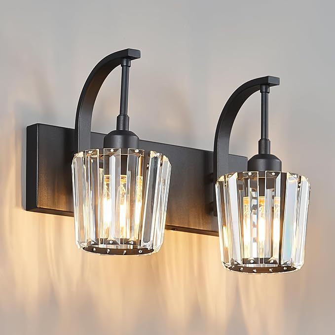 Modern Bathroom Vanity Light, 2-Light Black Wall Sconce - Image 8