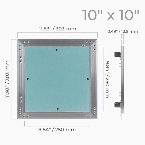 10" x 10" Drywall Access Panel – Waterproof Aluminum Frame Gypsum Hatch – Wall - Image 2