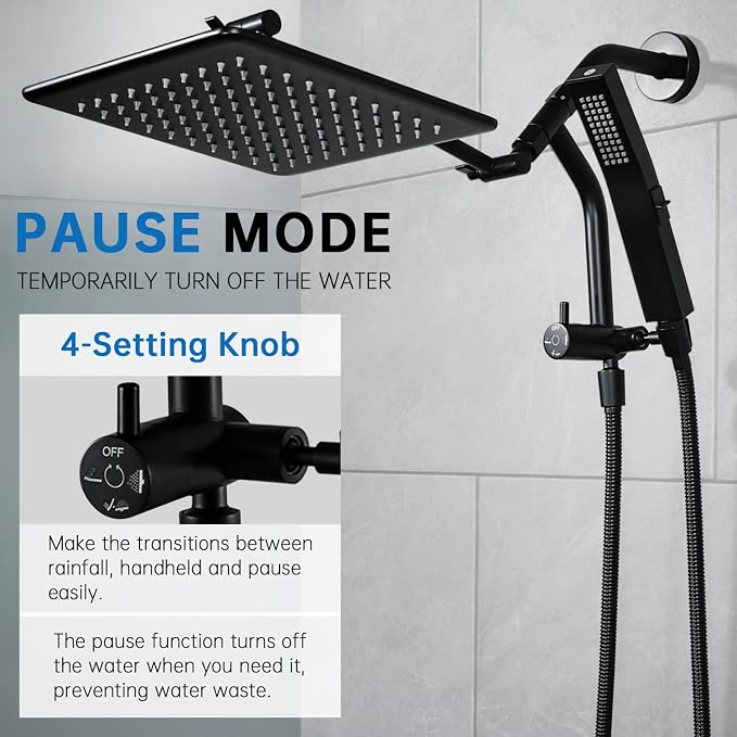 G-Promise All Metal 12 Inches Rain Shower Head - Image 5