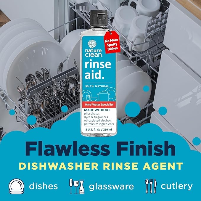 Nature Clean All Natural Dishwasher Rinse Aid Cleaner, Liquid Dishwasher Rinse - Image 3