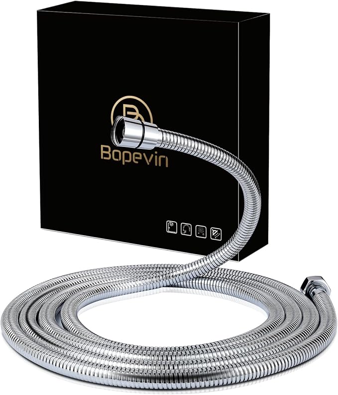 Stainless Steel Shower Hose, Extra Long 118 Inches, Handheld Shower Head Hose by BOPEVIN