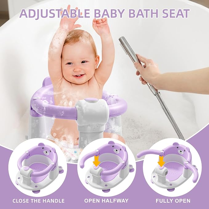 Baby Bath Seat for Babies 6 Months & Up, Toddler Bath Seats for Babies Sitting - Image 5