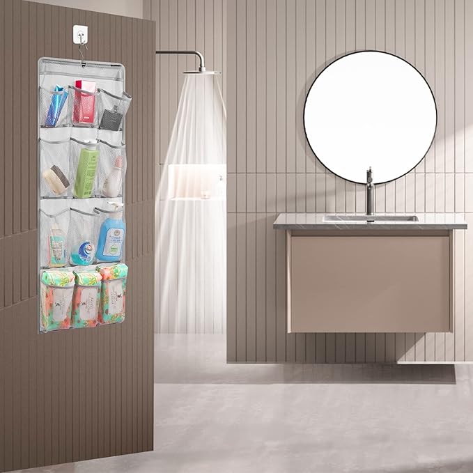 Mesh Shower Organizer Hanging Caddy Quick Dry Bathroom Storage - Image 6