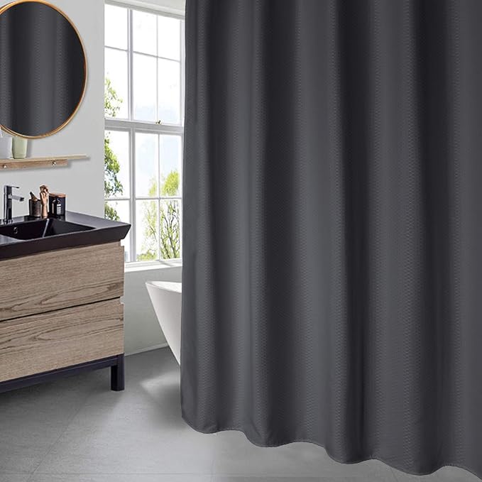 AooHome Waffle Weave Patttern Polyester Shower Curtain - Image 2